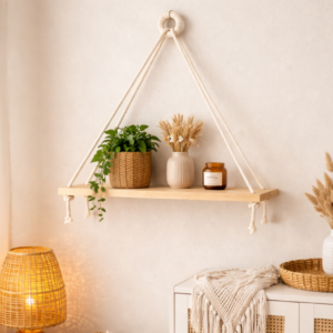 etagere murale en bois clair