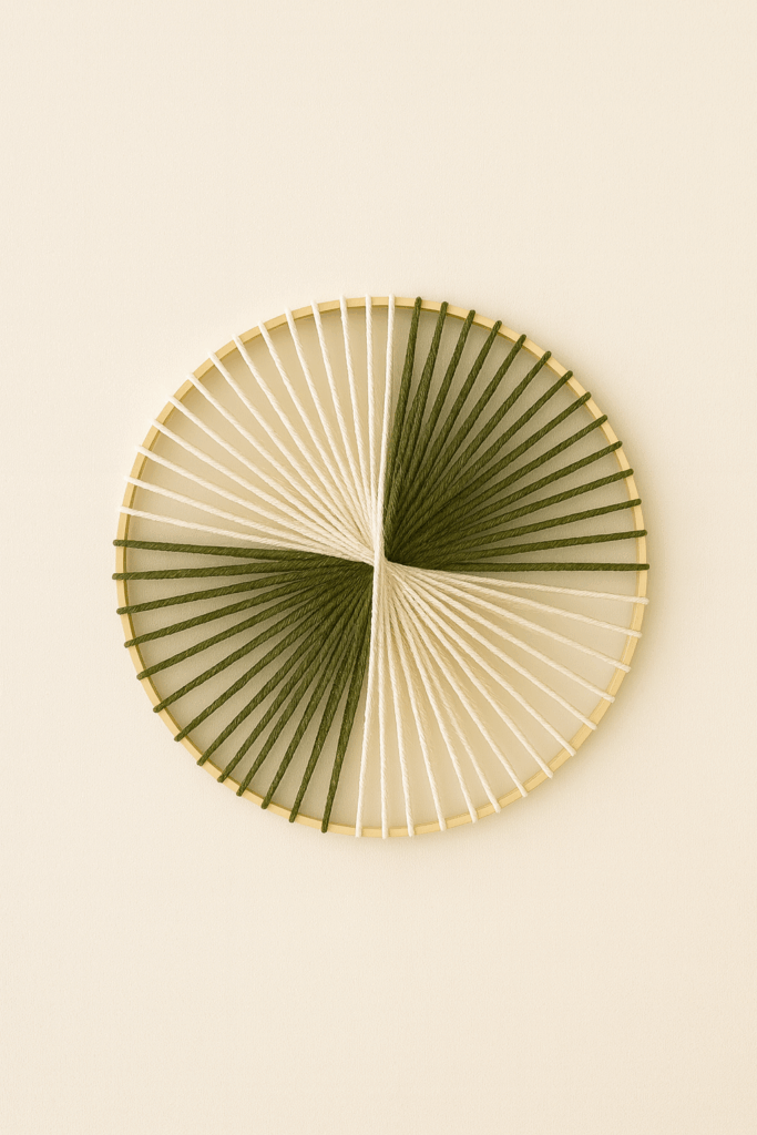 roue tissée en macramé