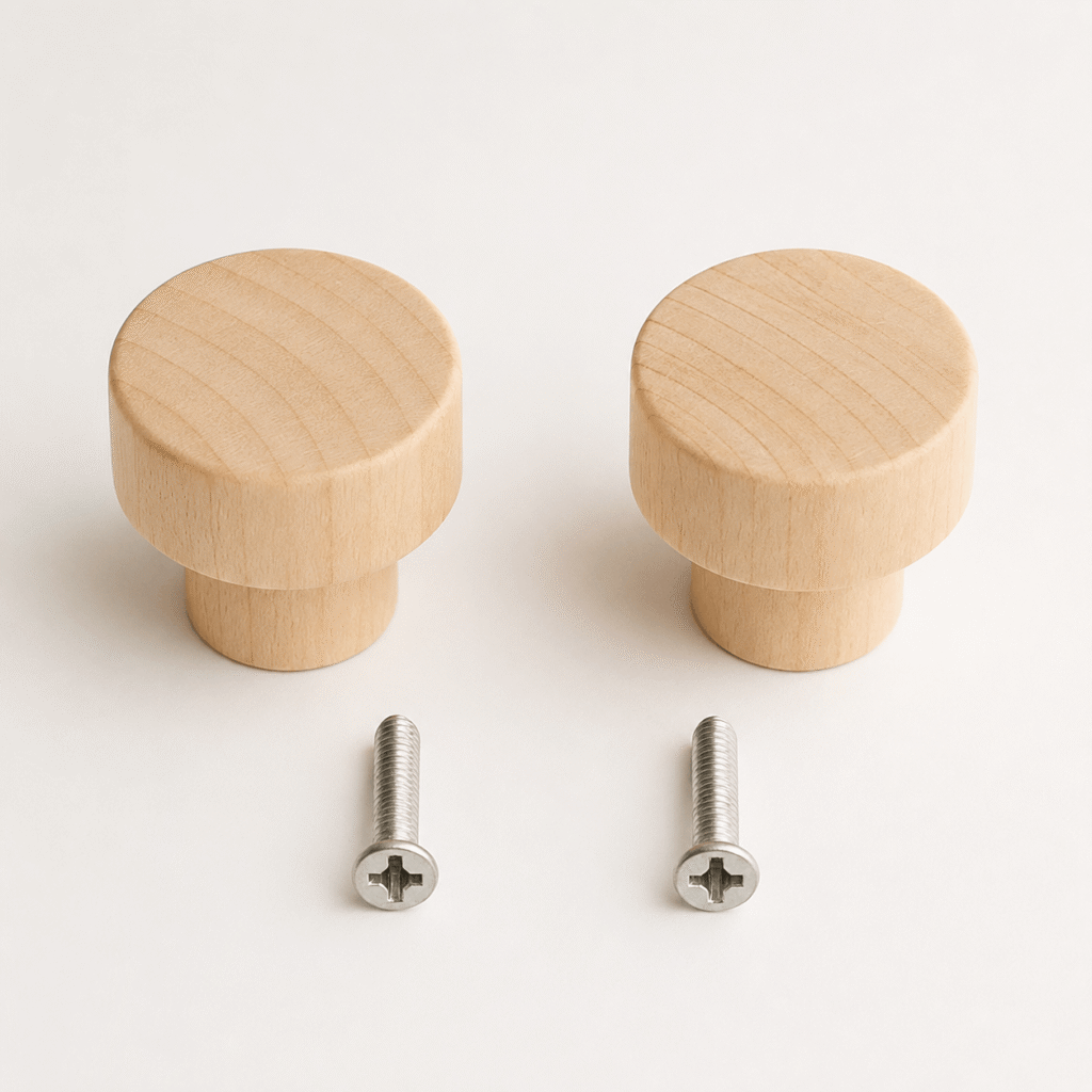 bouton darmoire en bois naturel non vernis