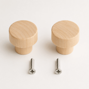 bouton darmoire en bois naturel non vernis