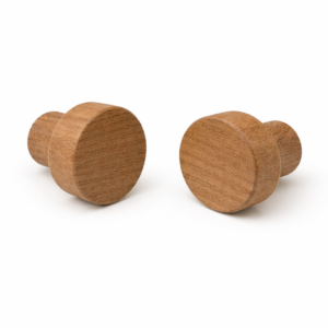 Boutons d'armoire en bois brun