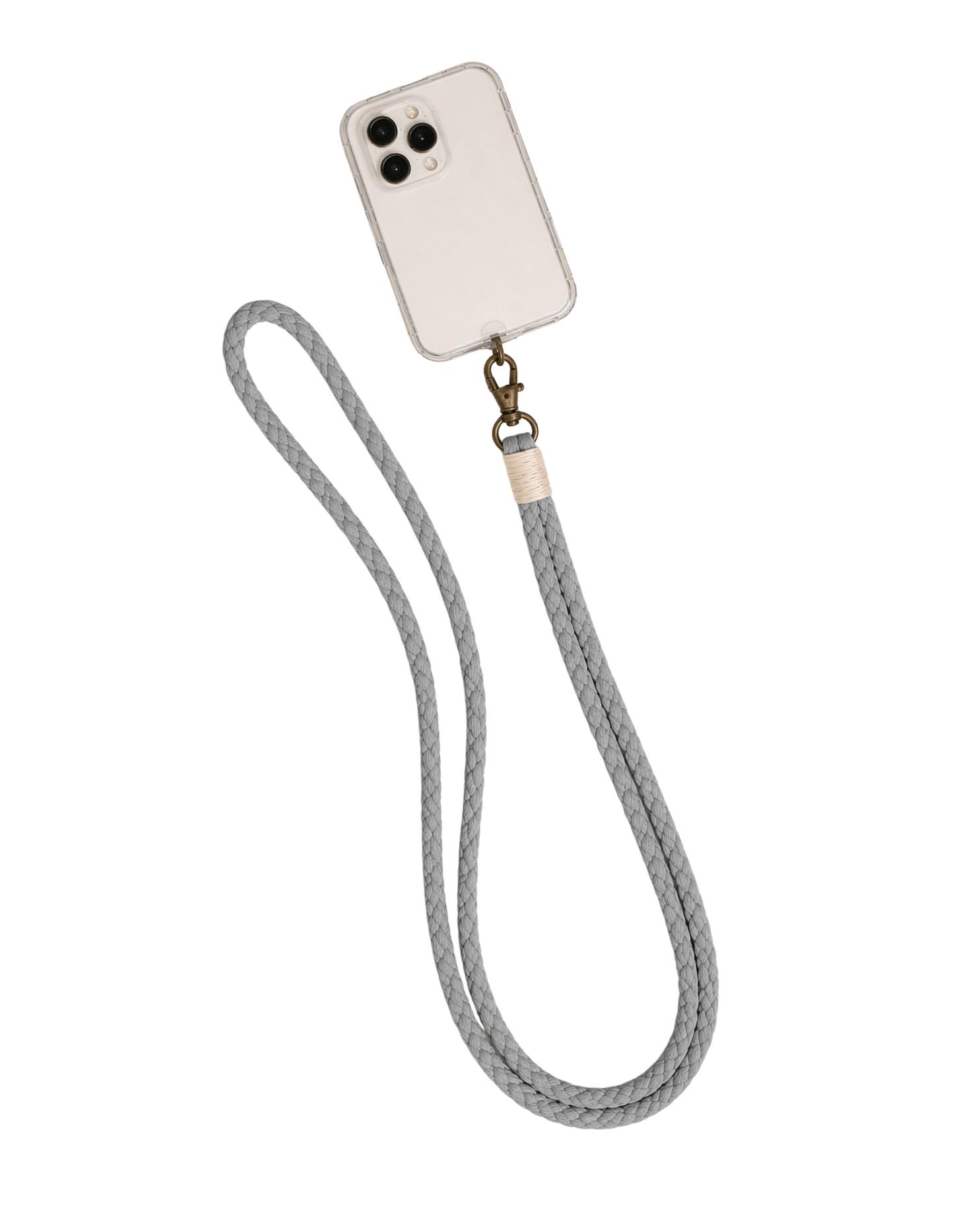 sangle grise en bandouliere pour telephone
