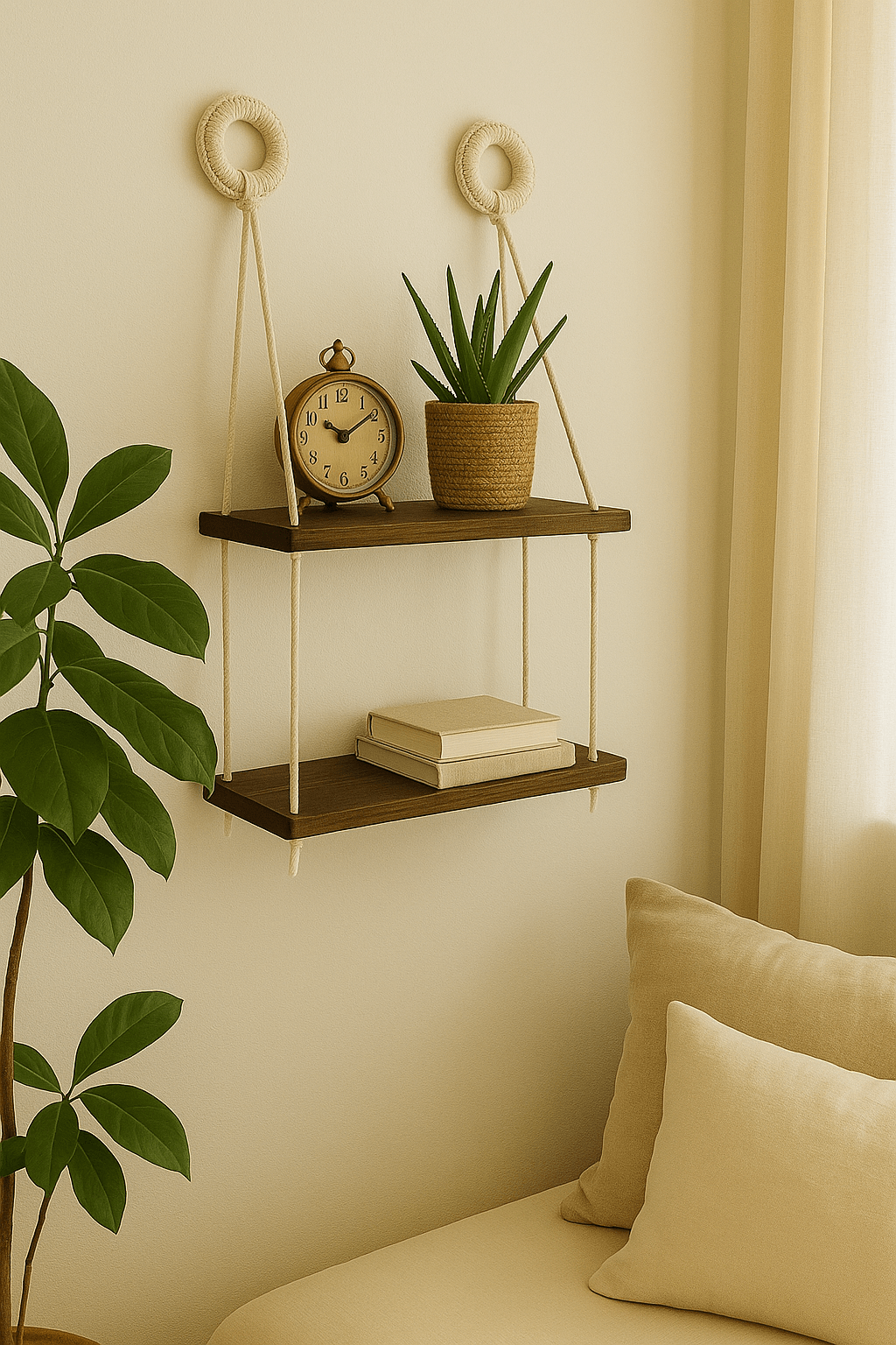 tablette murale flottante en bois