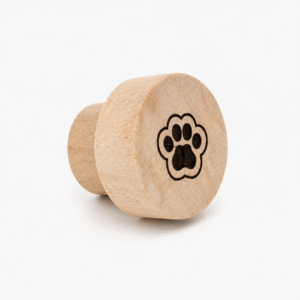 bouton armoire avec motif patte de chien