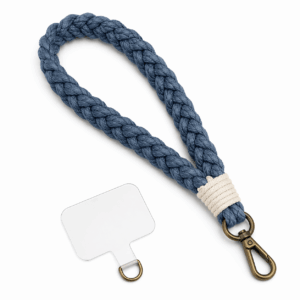 ganse bleu marine en macramé