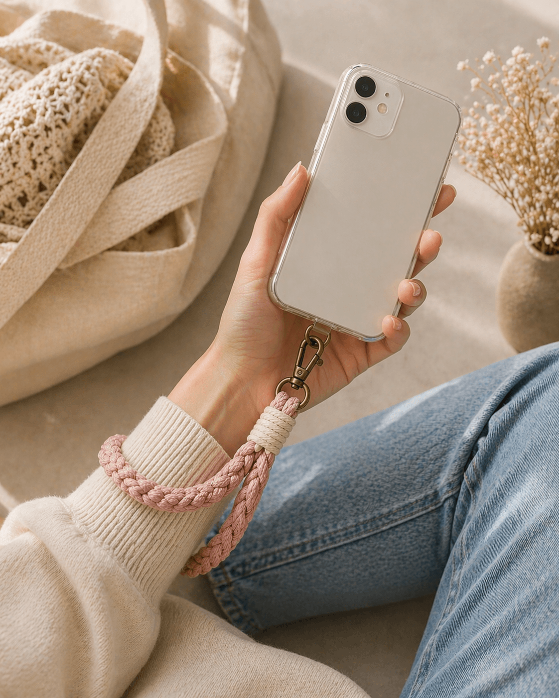 ganse rose en macramé