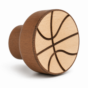 bouton de tiroir en bois ballon de basketball