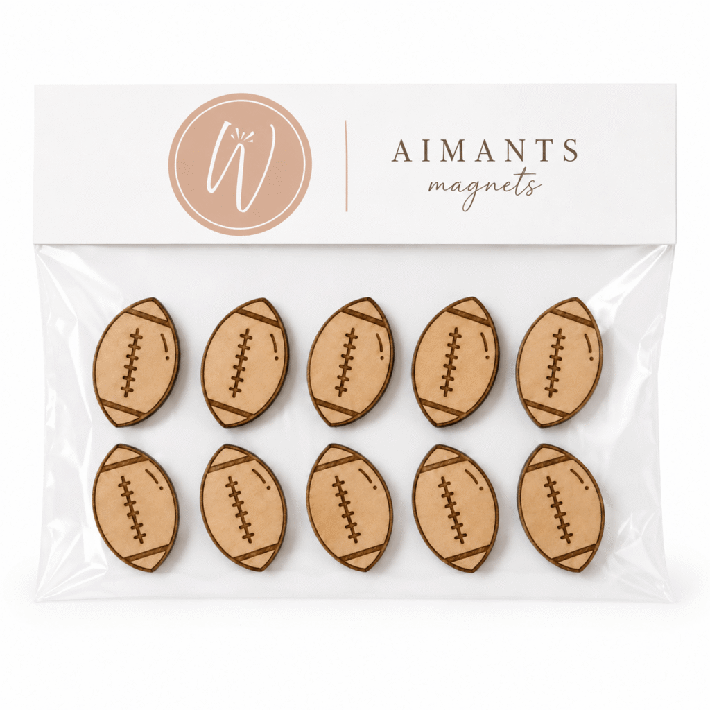 aimant en bois football