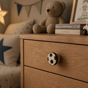 bouton de tiroir motif de ballon de soccer