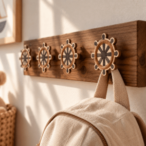 crochet mural en bois proue de bateau