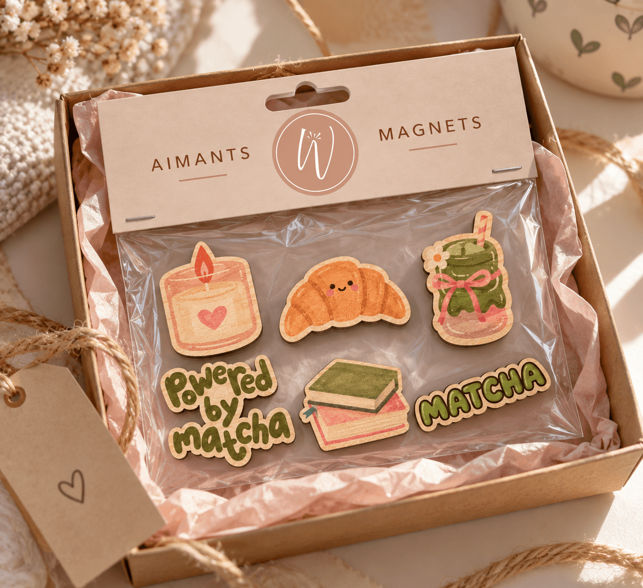 ensemble cadeau avec aimant kawaii