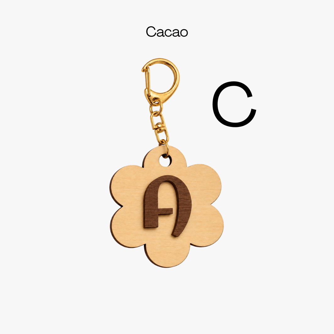 porte cle en bois personnalisable avec lettre