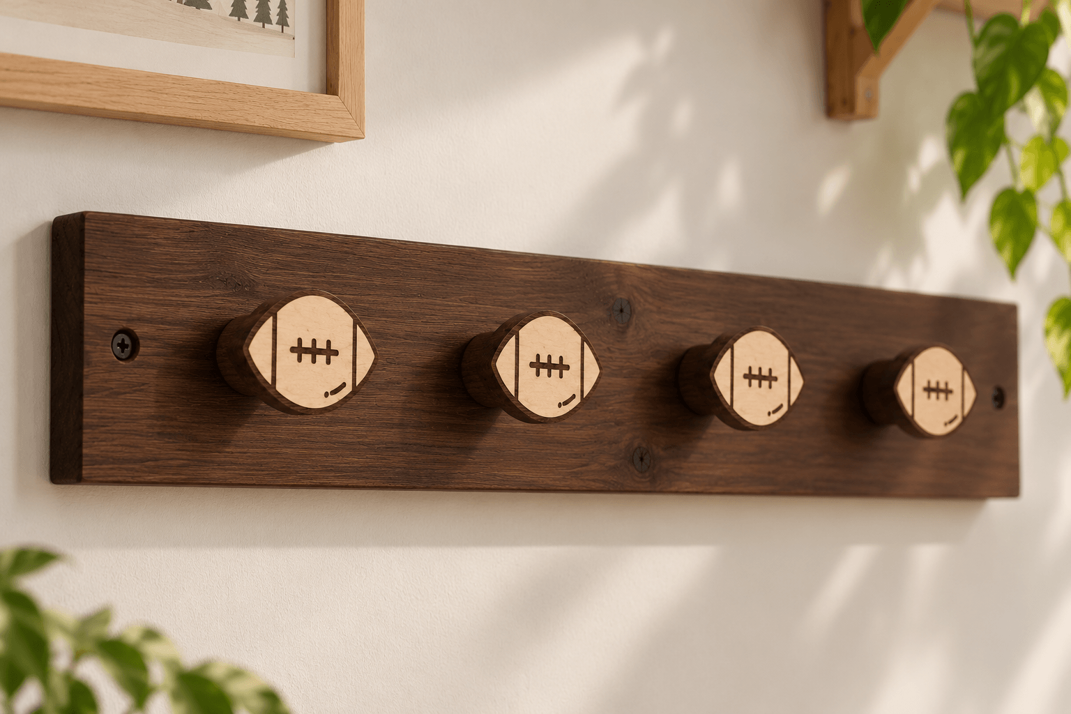 Crochet mural en bois – Football américain – Image 5