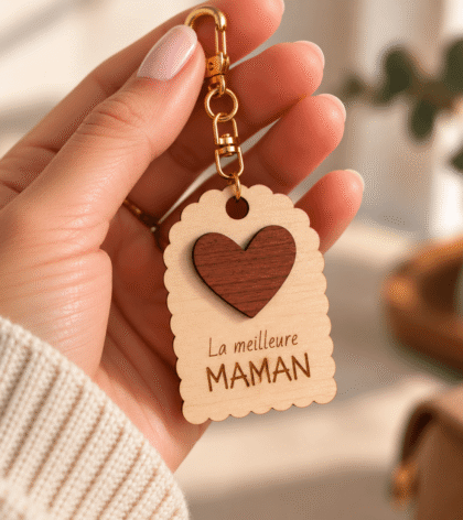 porte clés en bois meilleure maman