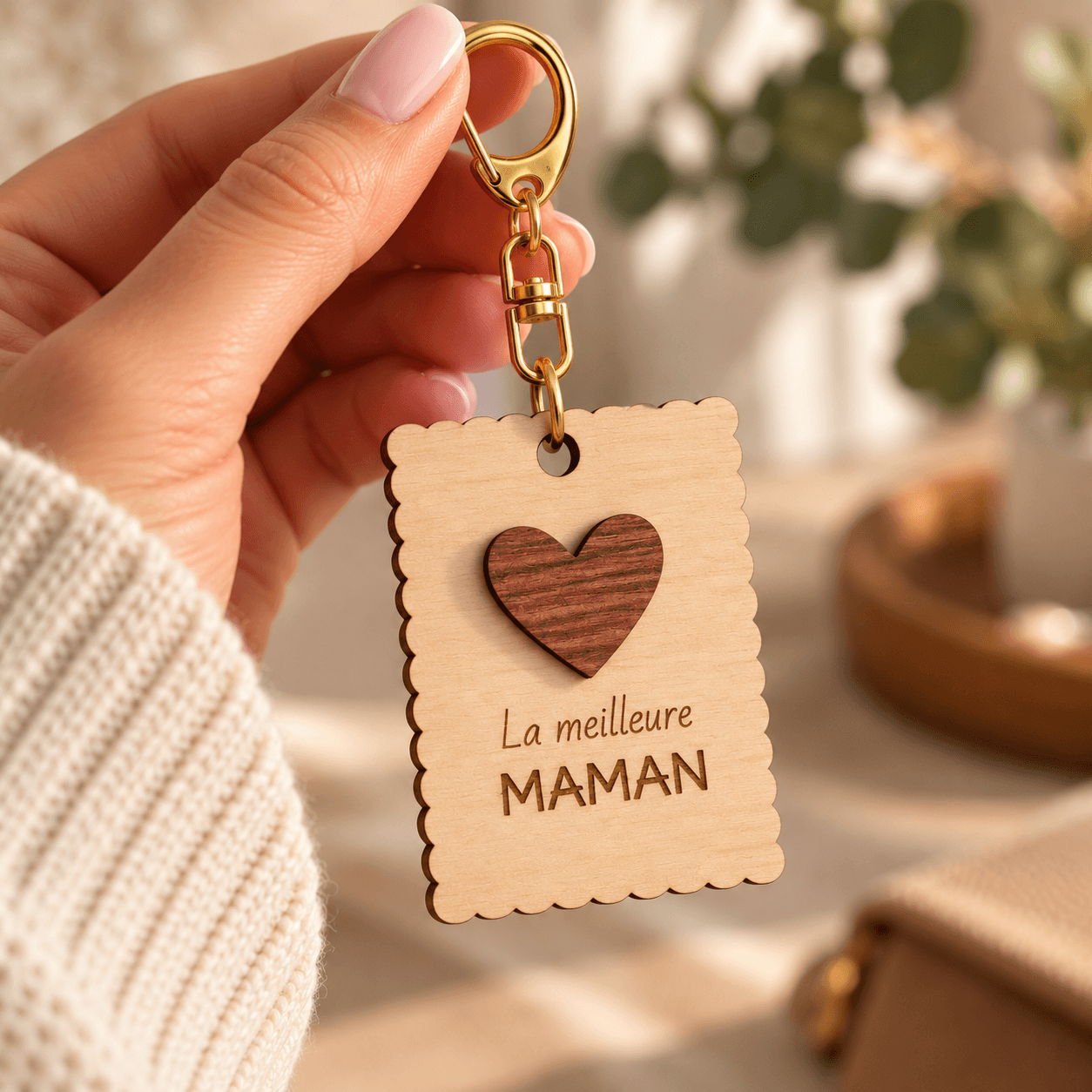porte clé en forme rectangulaire pour maman