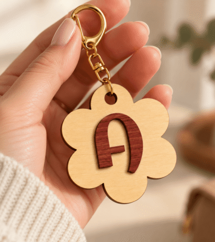 porte clé personnalisable en bois